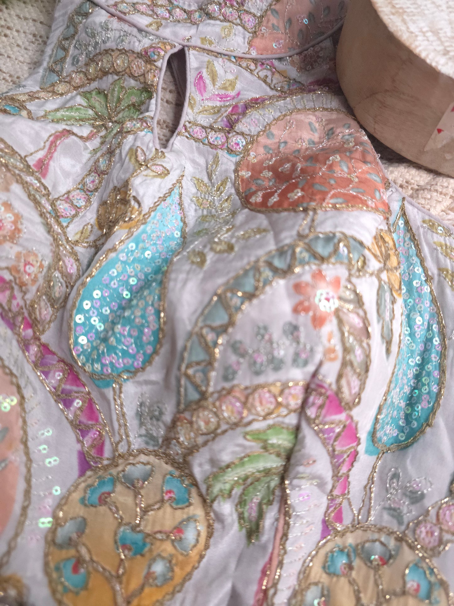 White Embroidered Halter Blouse