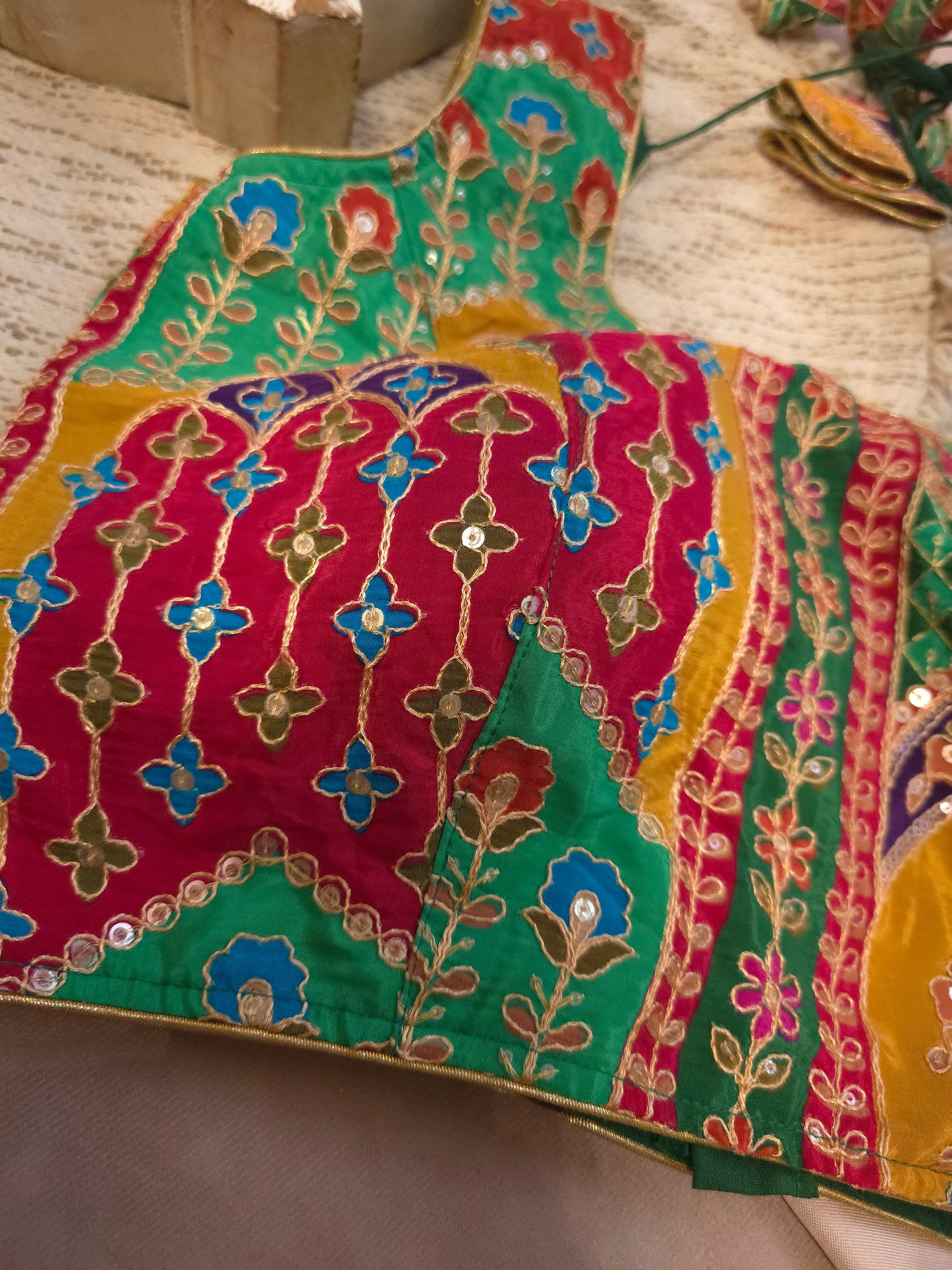 Black Embroidered sleeveless Blouse