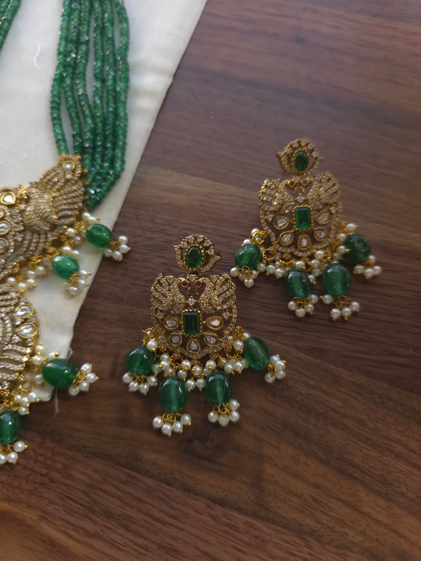 Victorian polki necklace set
