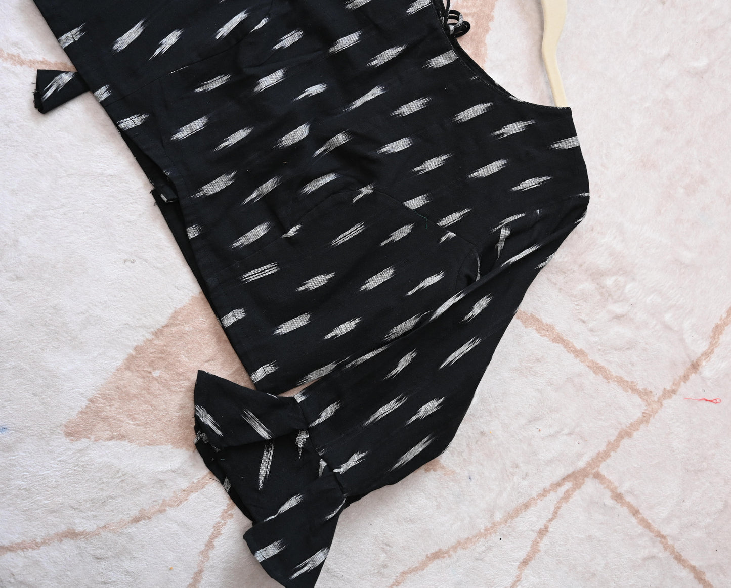 Ikkath cotton black blouse