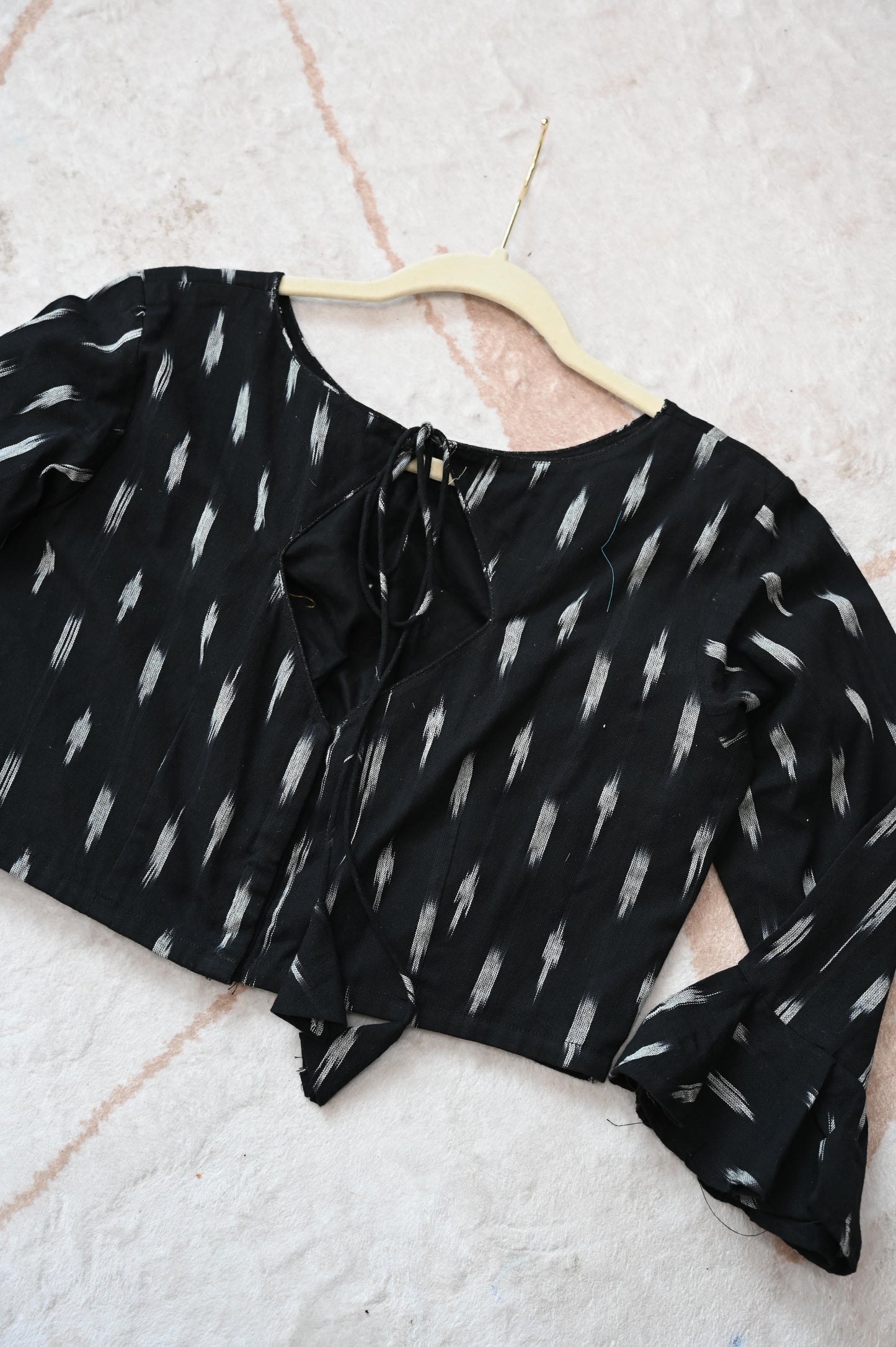 Ikkath cotton black blouse