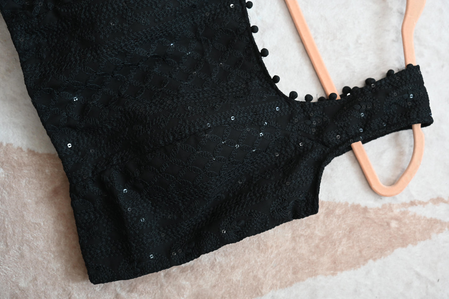 Chikankari crop top blouse