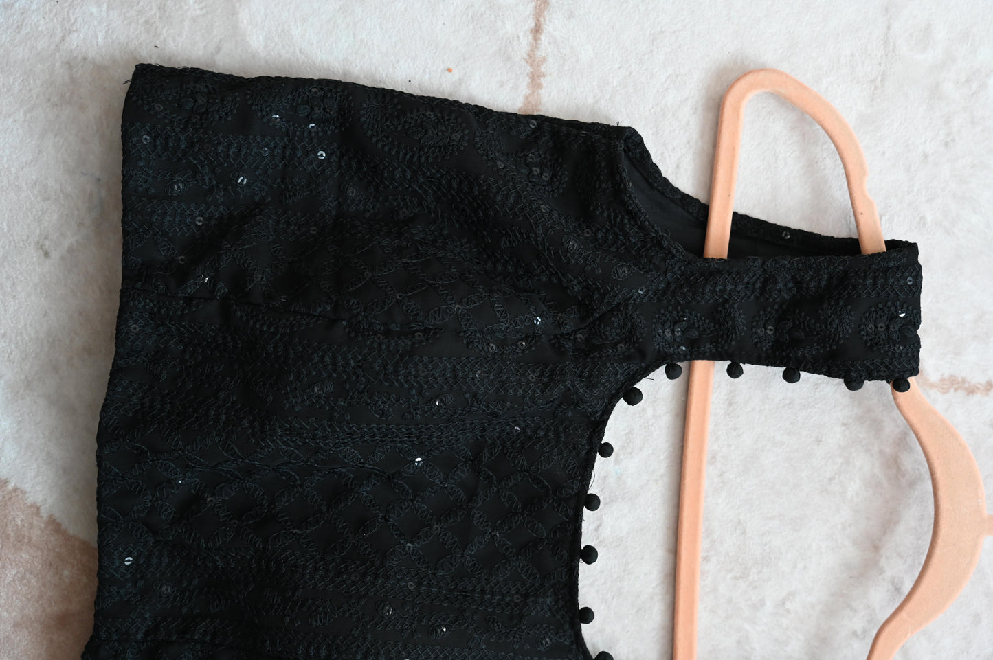 Chikankari crop top blouse