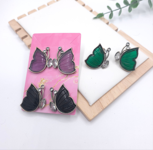 Butterfly stud earrings