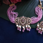 Victorian polki choker necklace set