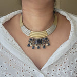 Alicia dualtone hasli necklace set