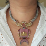 Deer dualtone hasli necklace set