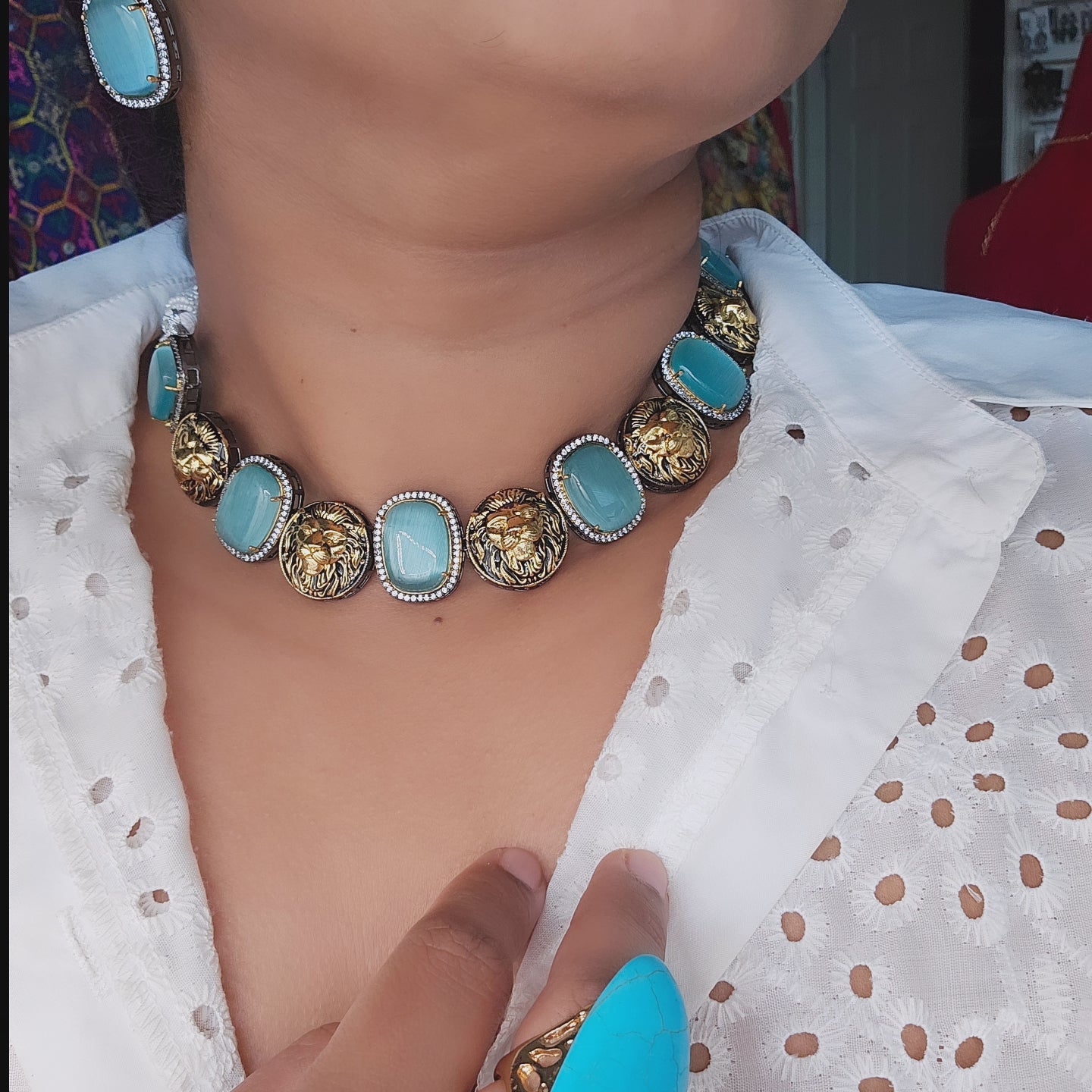 Laya sabyasachi inspired contemporary necklace set