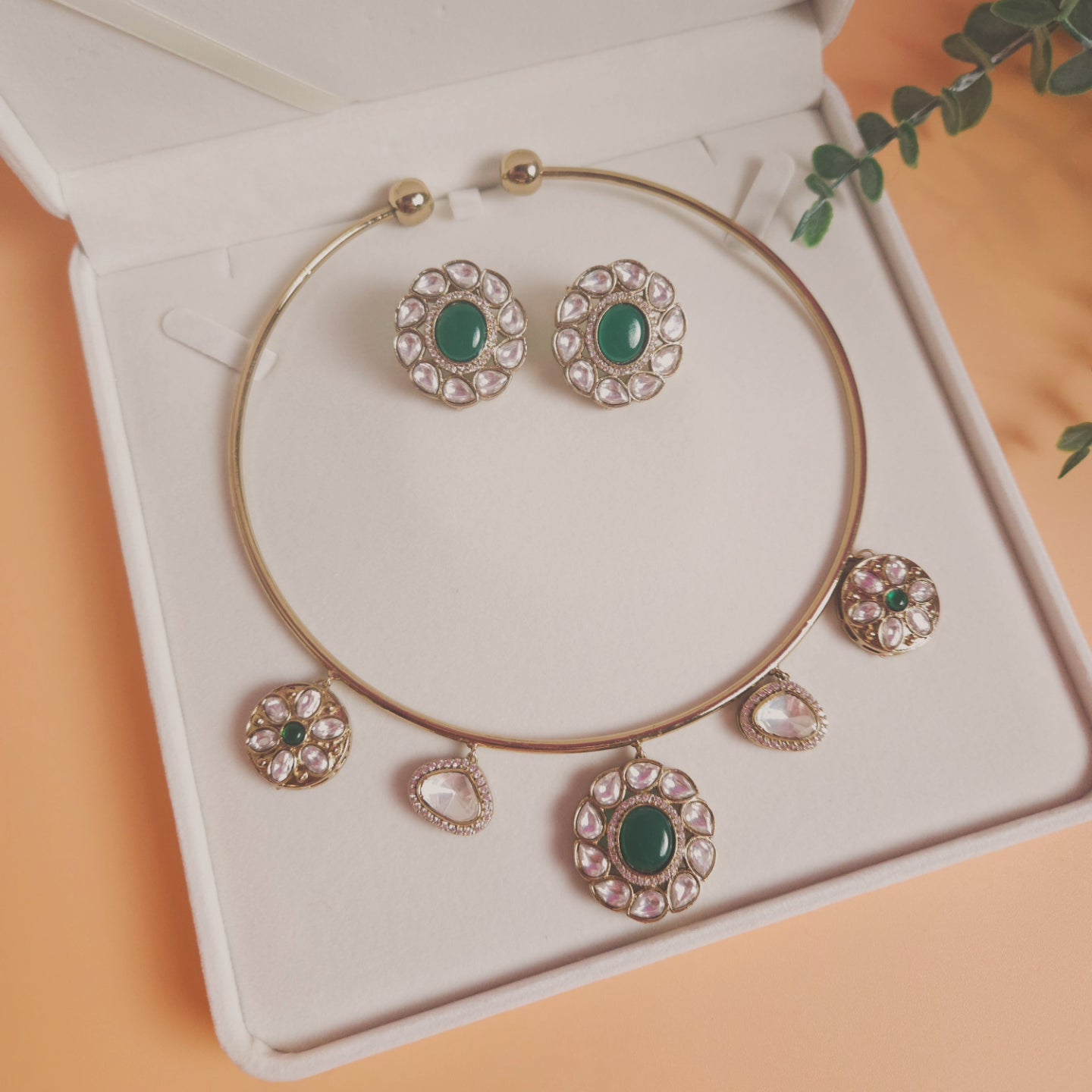 Aanshi polki hasli necklace set