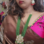 Aashwi kundan beaded necklace set
