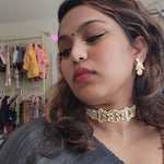 Aanshi kundan choker necklace set