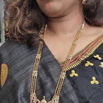 Beaded goldplated statement necklace set