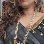 Beaded goldplated statement necklace set