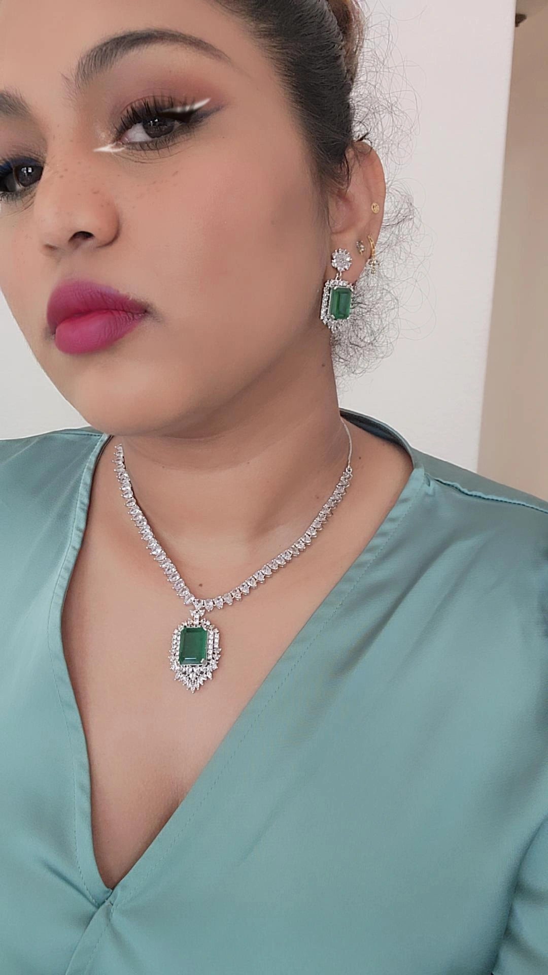 Deepika diamond replica necklace set