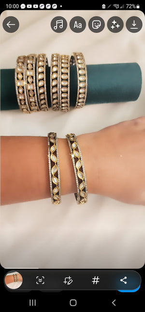 Victorian polki bangles (2 bangles)