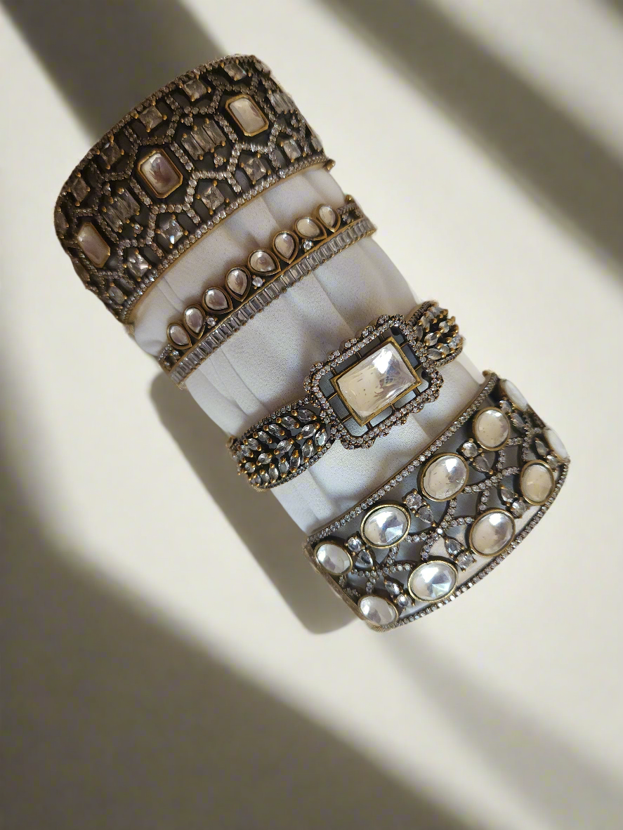 Victorian polki antique bracelets /bangles