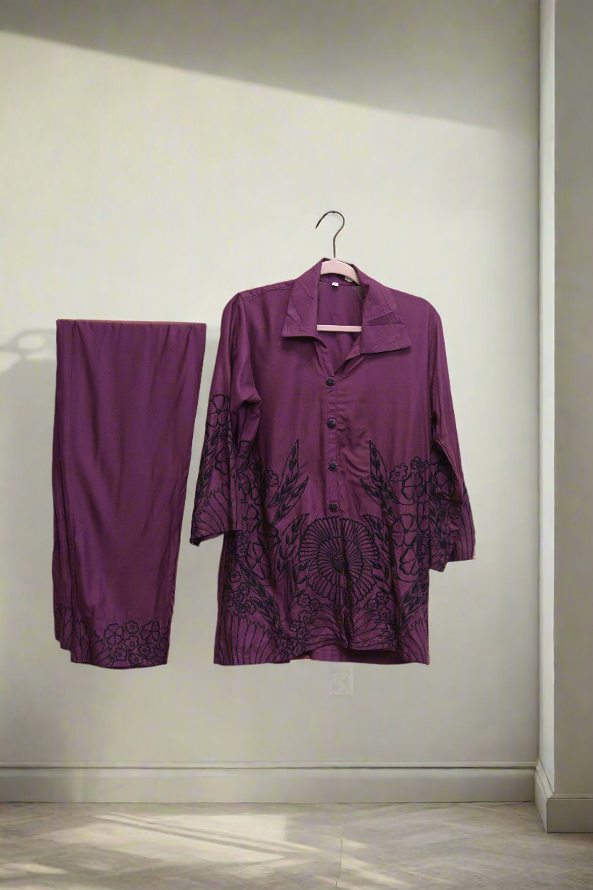 Muslin 2 piece cord bhandini set
