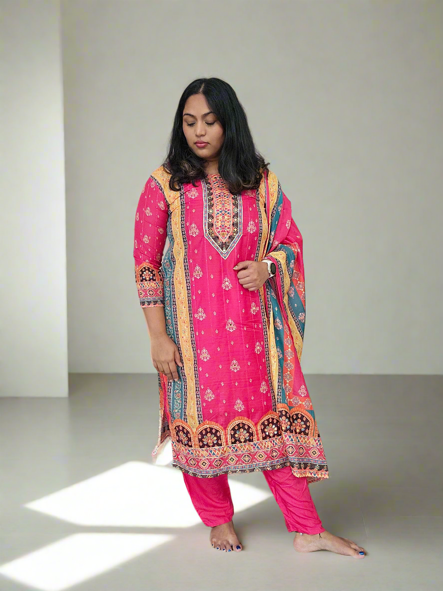 Muslin silk 3 piece set