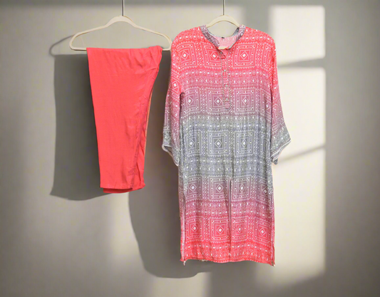 Muslin 2 piece cord bhandini set