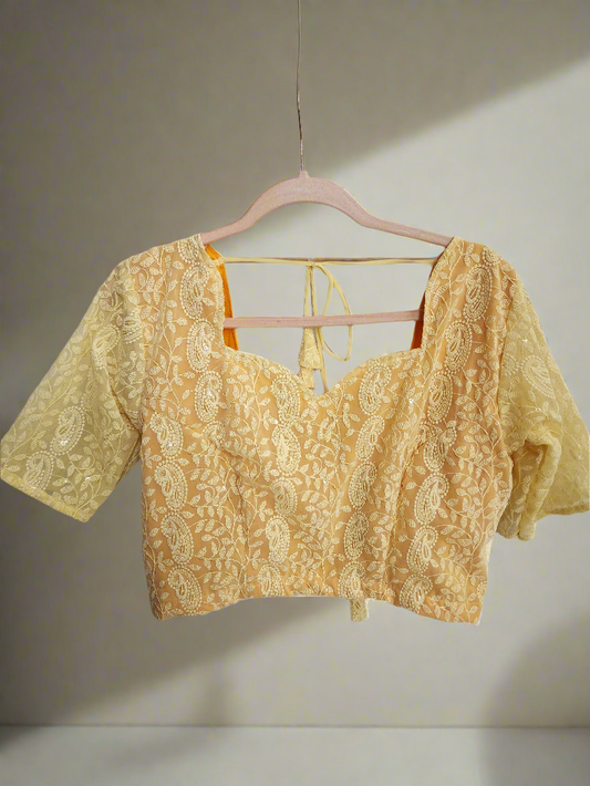 Georgette chikankari blouse