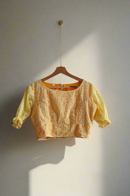 Georgette chikankari blouse
