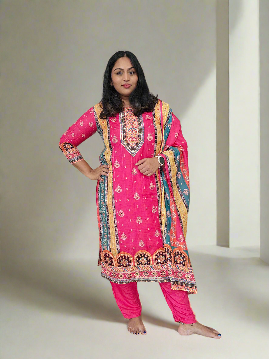 Muslin silk 3 piece set