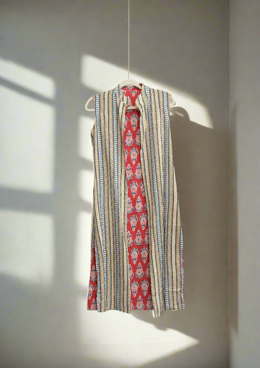 Adhiya reversible cotton jacket