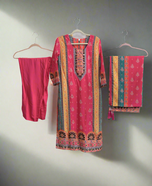 Muslin silk 3 piece set