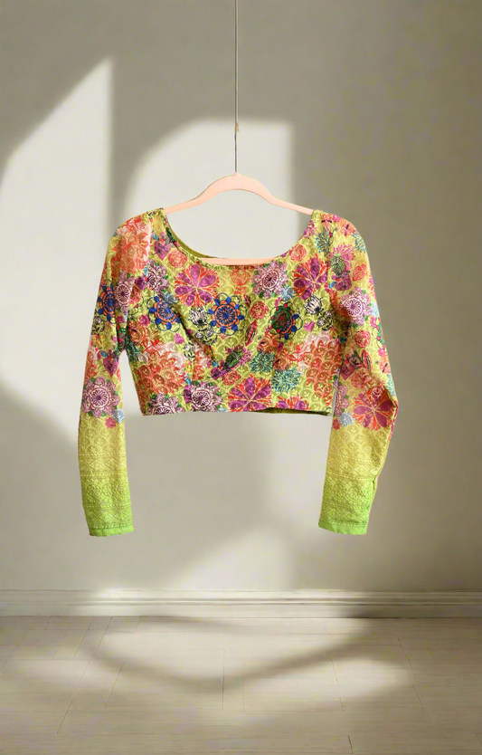 Georgette chikankari blouse