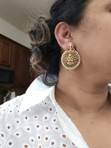 Nakshi goldplated stud earrings