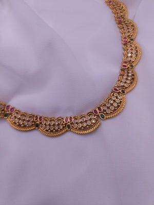 Bhani goldplated statement choker necklace set