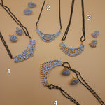 Bhavani Gold plated black bead necklace set