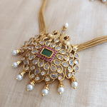 Aarvi goldplated contemporary hasli Necklace set