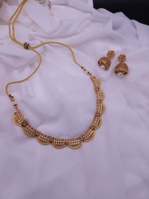 Bhani goldplated statement choker necklace set
