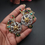 Chand Silver alike chandbali earrings