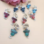 Dualtone stud earrings