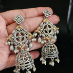 Aastha dualtone jhumka earrings