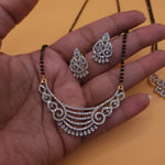 Bhavani Gold plated black bead necklace set