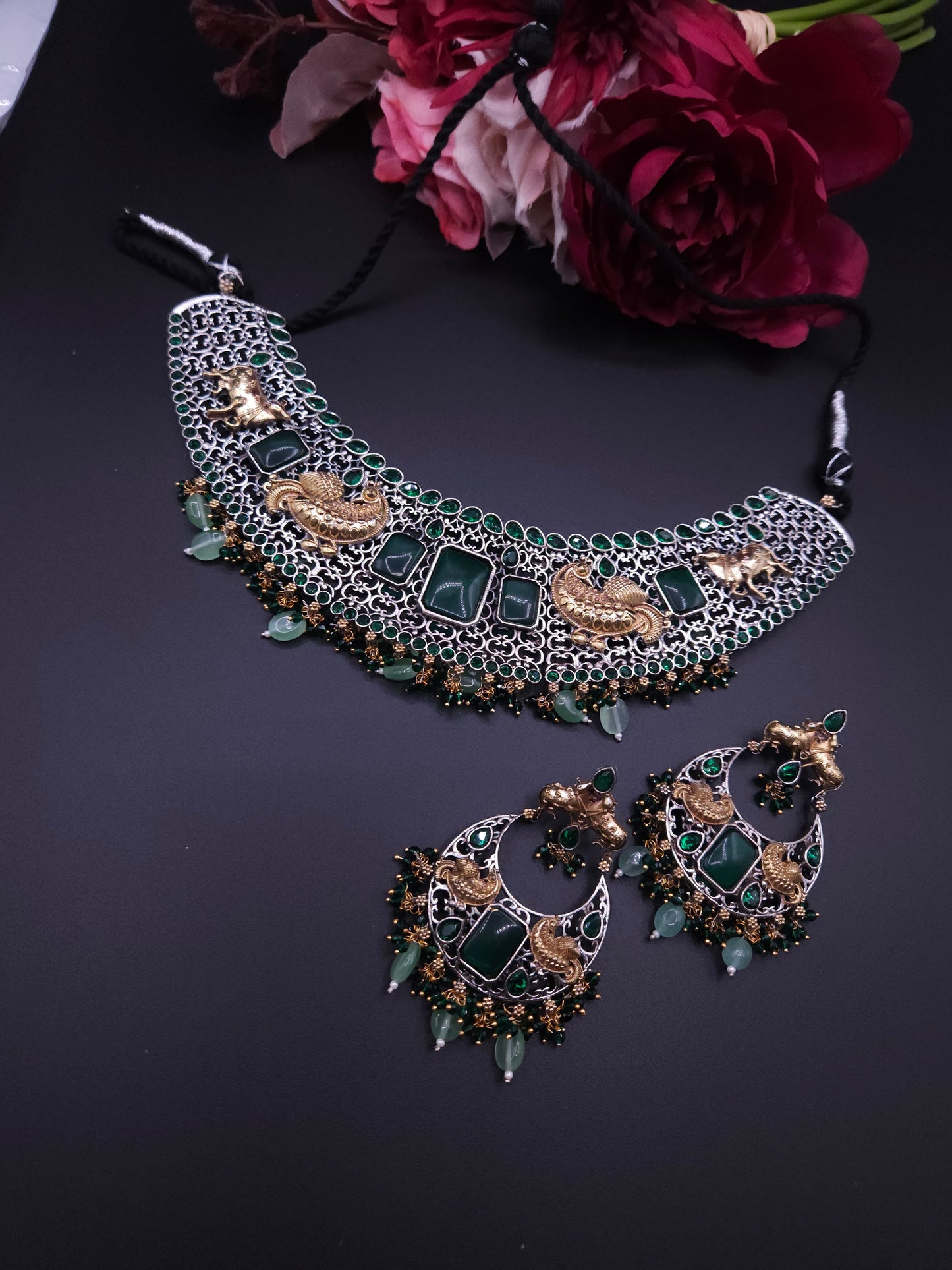 Achyutha fusion necklace set