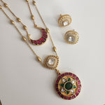 Aarvi jadau kundan necklace set