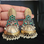Aastha dualtone jhumka earrings