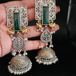 Aastha dualtone jhumka earrings