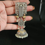 Aastha dualtone jhumka earrings