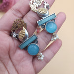 Dualtone stud earrings
