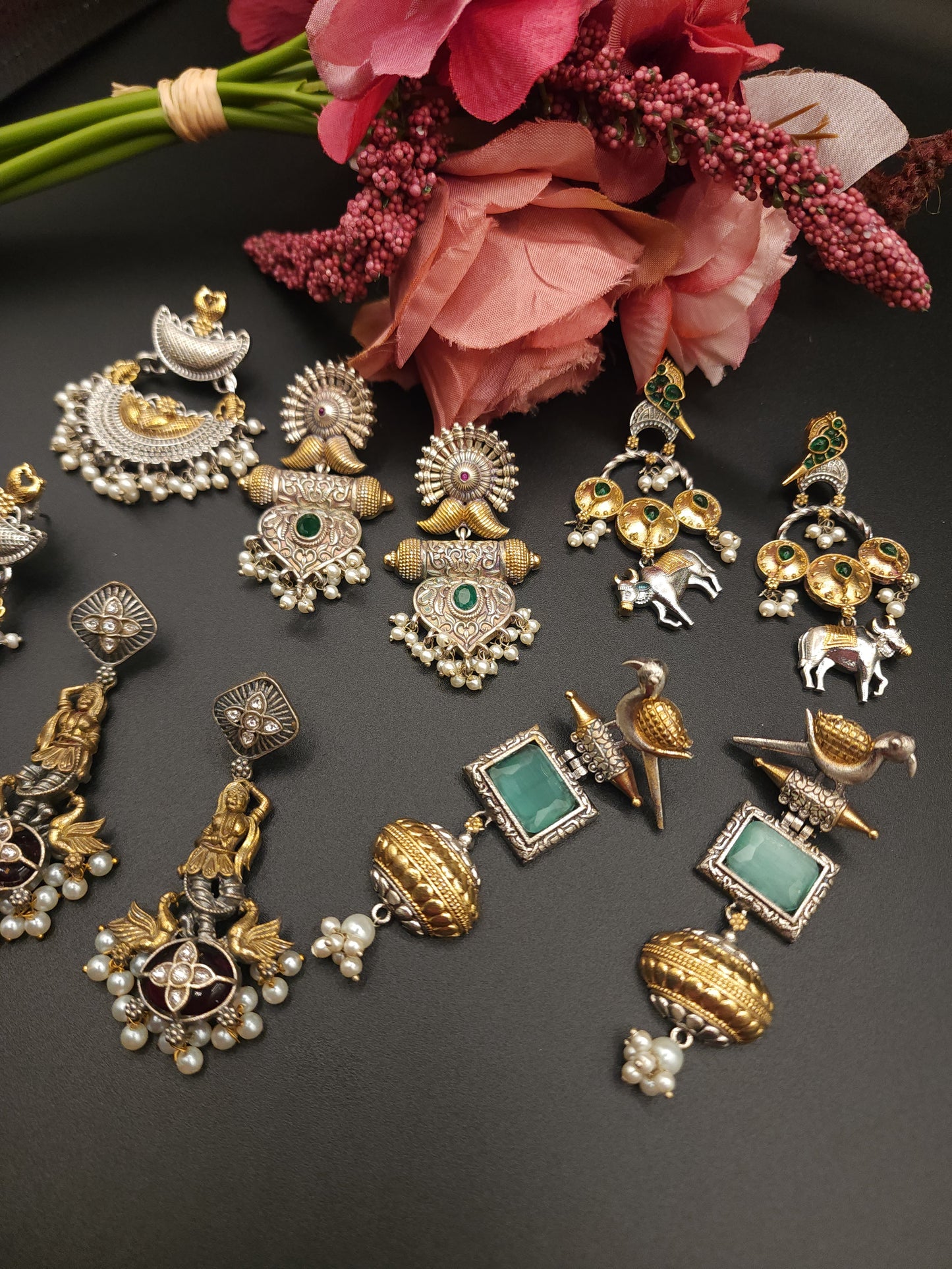 Anthara dualtone earrings