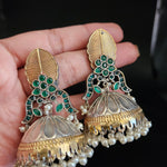 Aastha dualtone jhumka earrings
