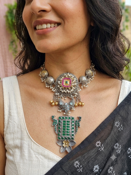Akanksha fusion statement necklace