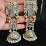 Aastha dualtone jhumka earrings