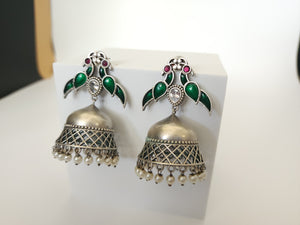 Aastha dualtone jhumka earrings