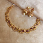Bhani goldplated statement choker necklace set